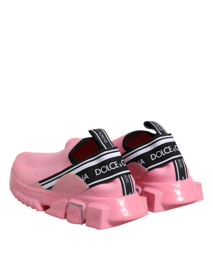 Dolce &amp; Gabbana Pink Sorrento Low Top Women Sneakers Shoes