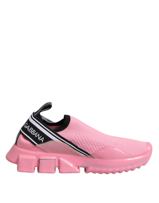 Dolce &amp; Gabbana Pink Sorrento Low Top Women Sneakers Shoes