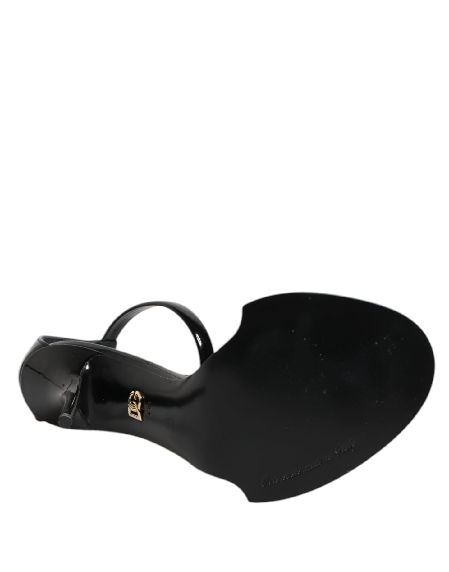 Dolce &amp; Gabbana Black KEIRA Pearl Embellished Sandals Shoes