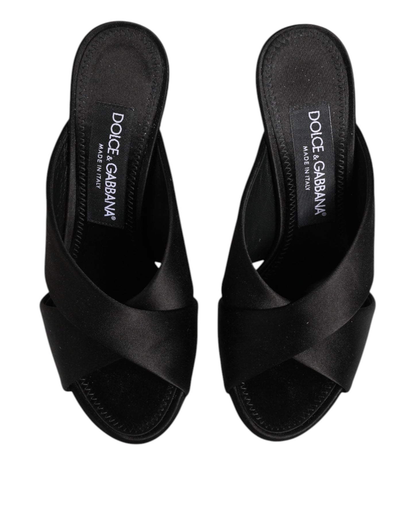 Dolce &amp; Gabbana Black Keira Baroque High Heel Sandals Shoes