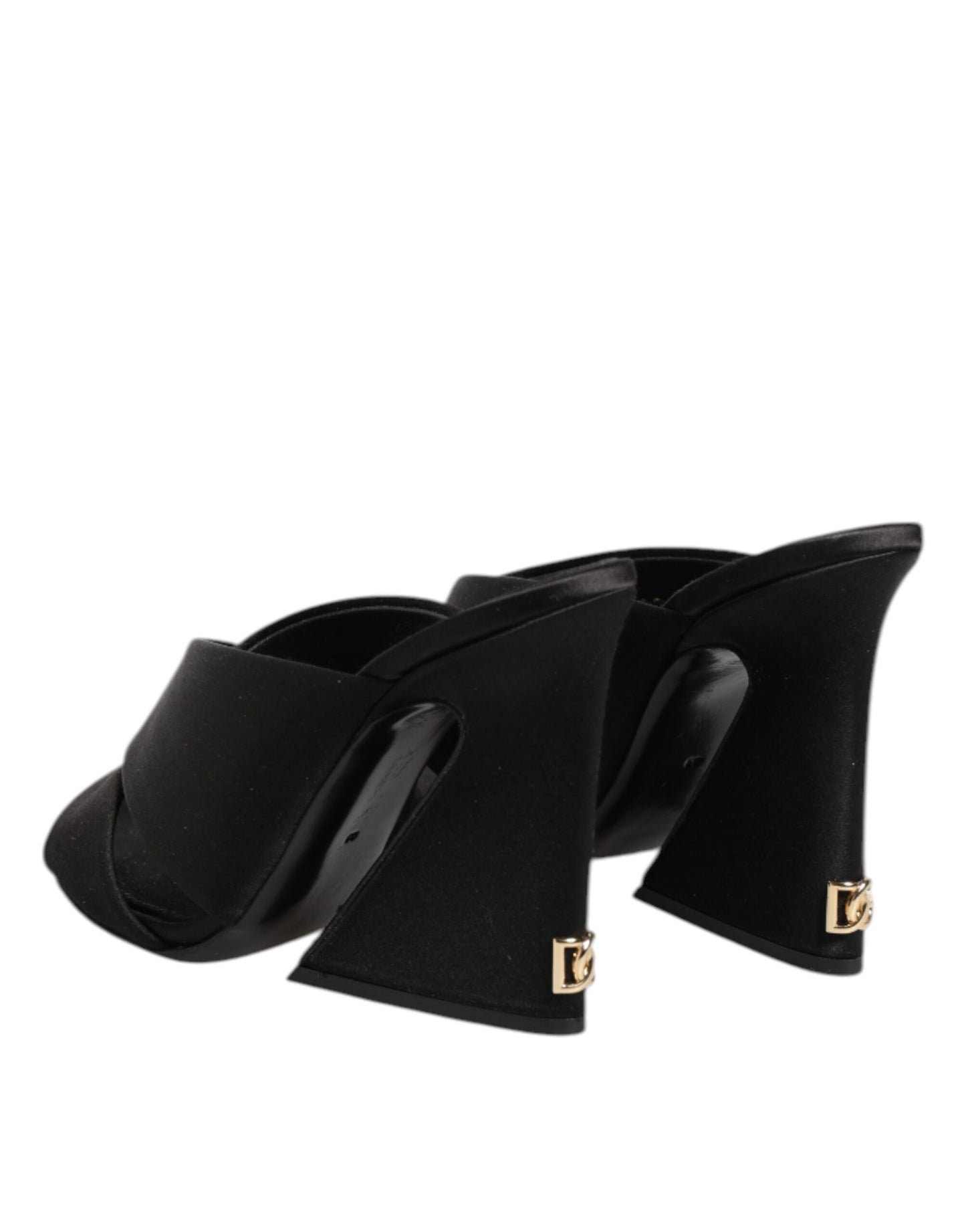 Dolce &amp; Gabbana Black Keira Baroque High Heel Sandals Shoes