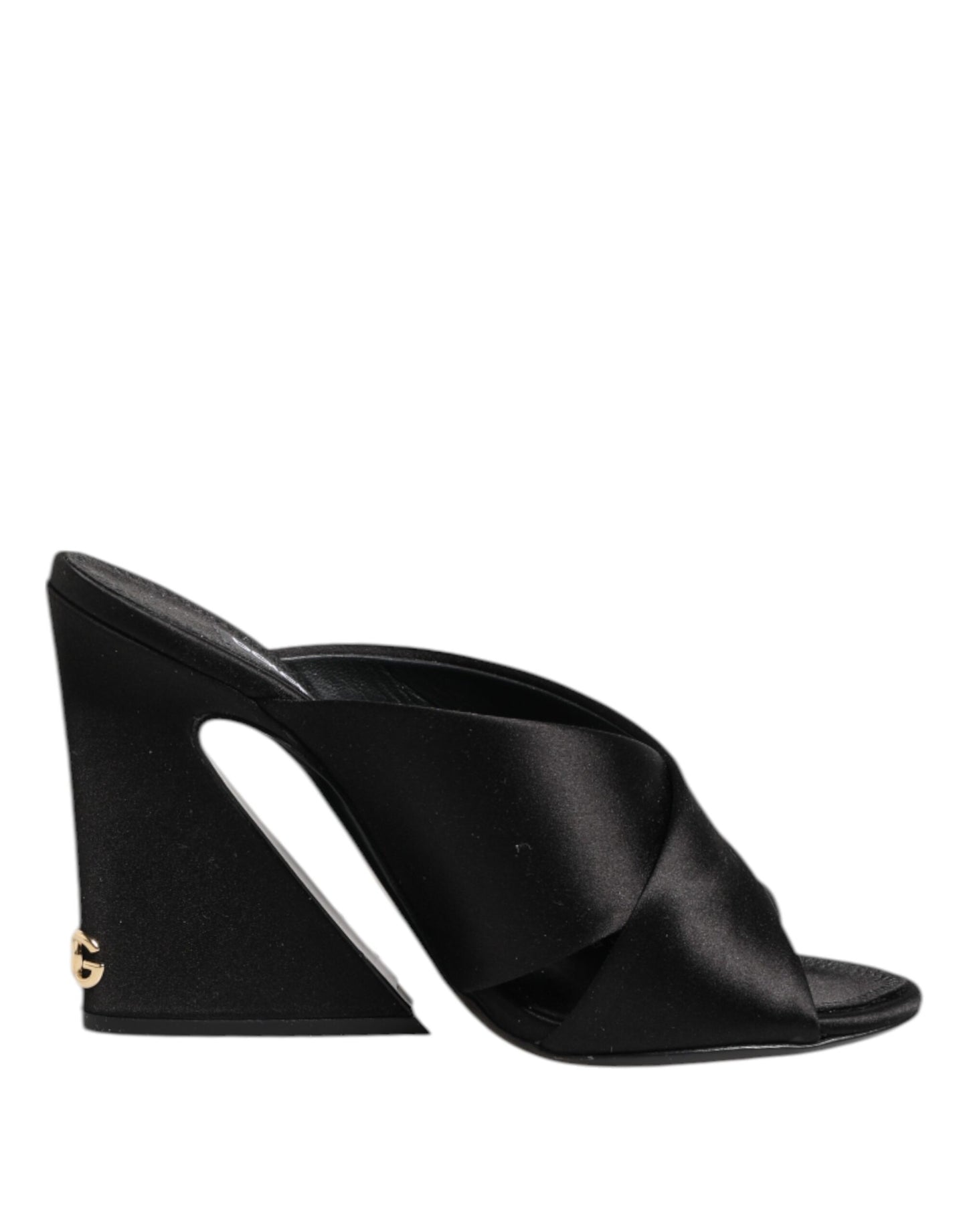 Dolce &amp; Gabbana Black Keira Baroque High Heel Sandals Shoes