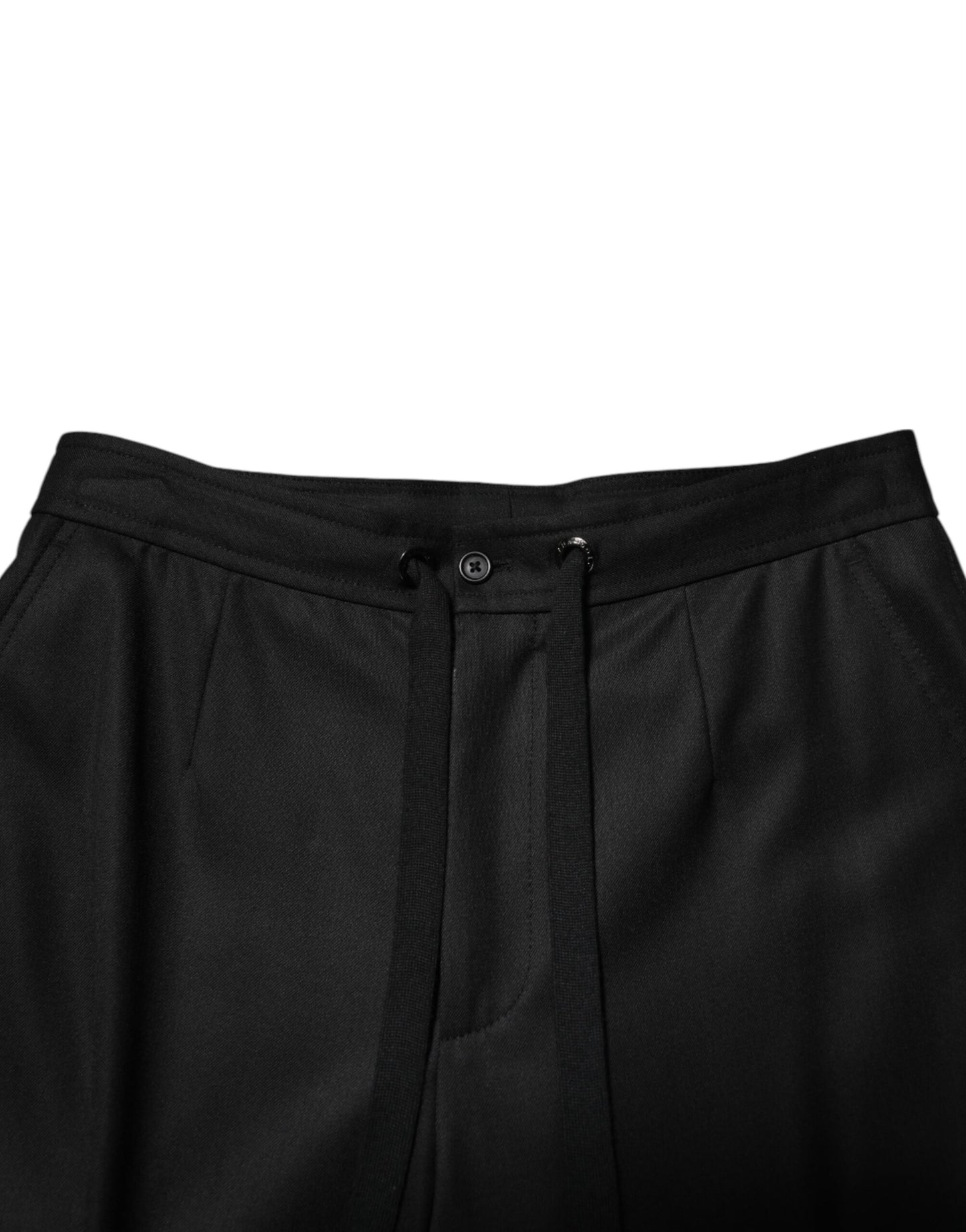 Dolce &amp; Gabbana Solid Black Cargo Jogger Men Sweatpants Pants