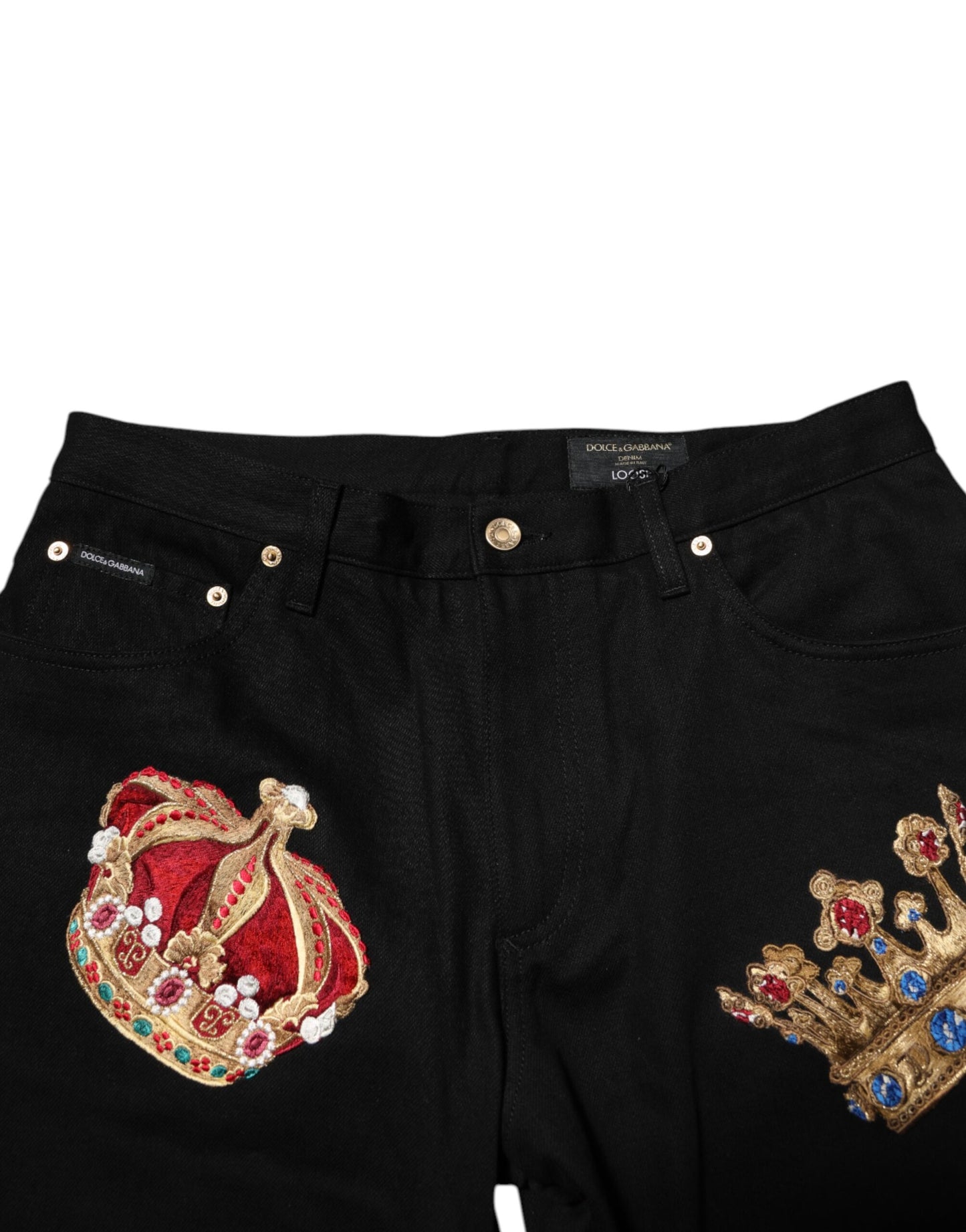 Dolce &amp; Gabbana Black Baroque Royal Men Dress Trouser Pants