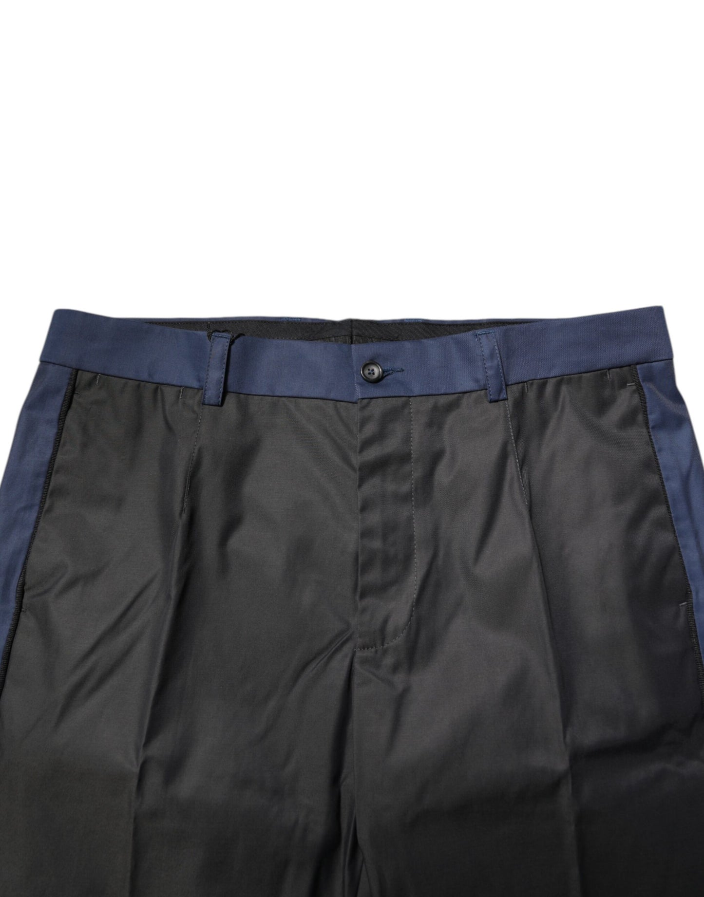 Dolce &amp; Gabbana Gray Blue Cotton 3/4 Chinos Crop Trouser Pants