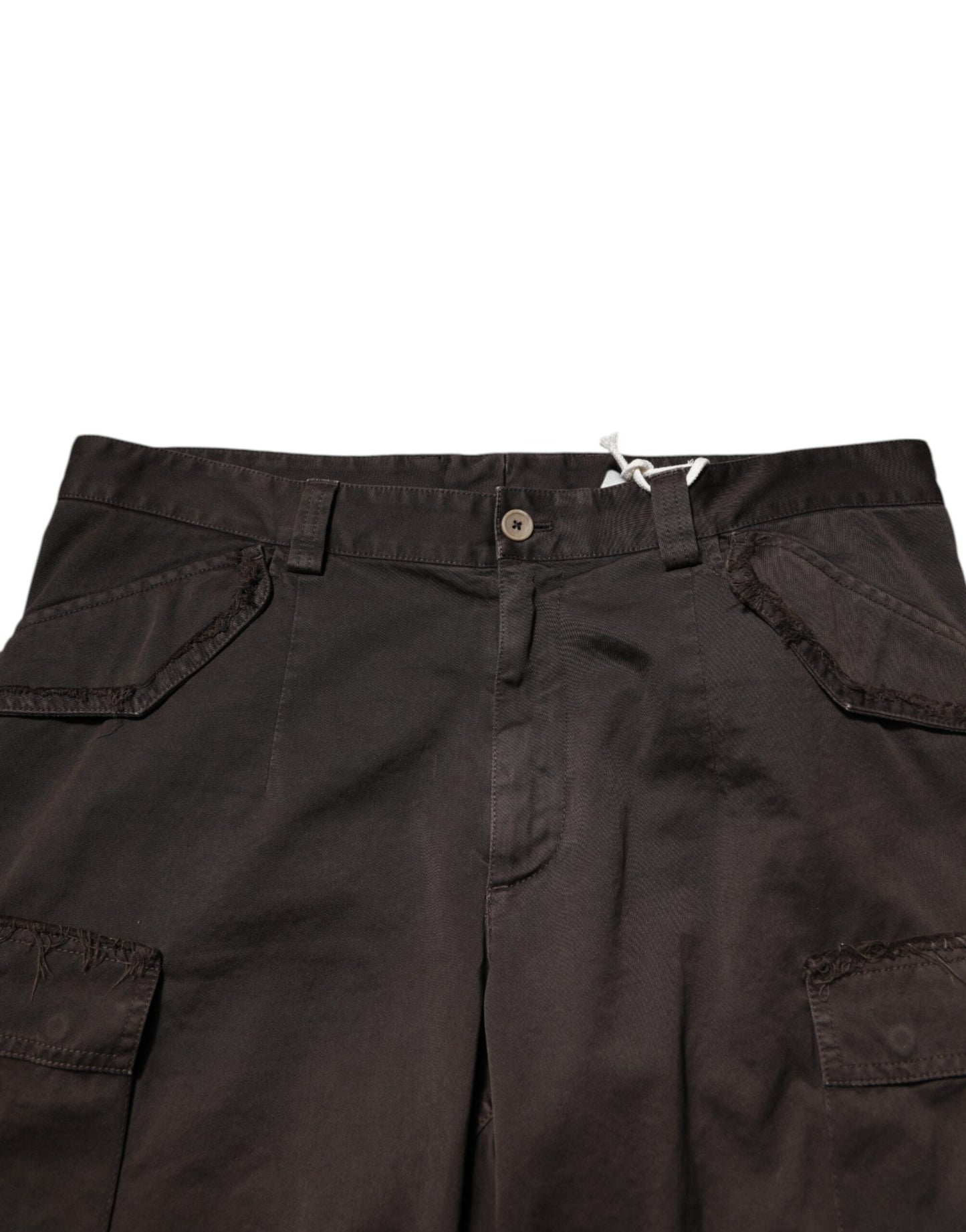 Dolce &amp; Gabbana Brown Cotton Stretch Cargo Men Trouser Pants