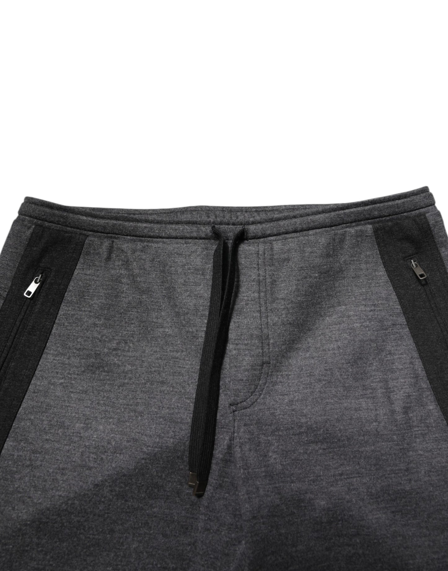 Dolce &amp; Gabbana Gray Black Wool Blend Jogger Sweatpants Pants