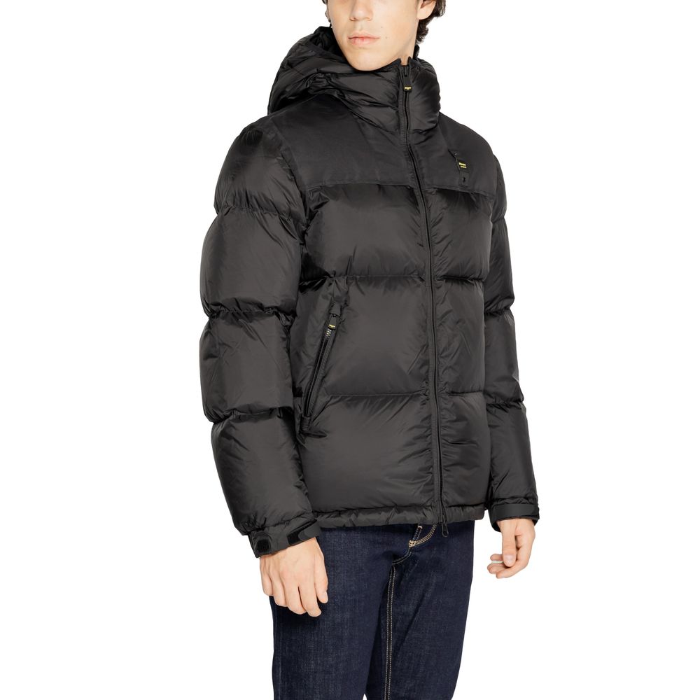 Blauer Black Polyamide Jackets &amp; Coat