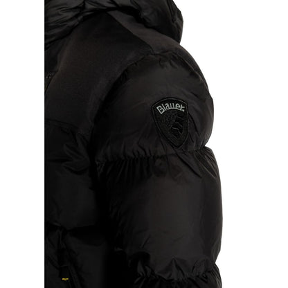 Blauer Black Polyamide Jackets &amp; Coat