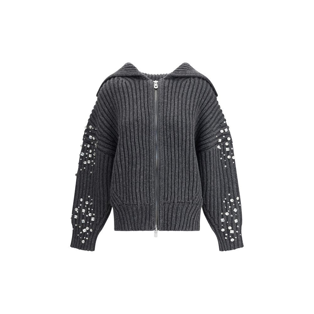 PINKO Rhinestones wool Cardigan by PINKO