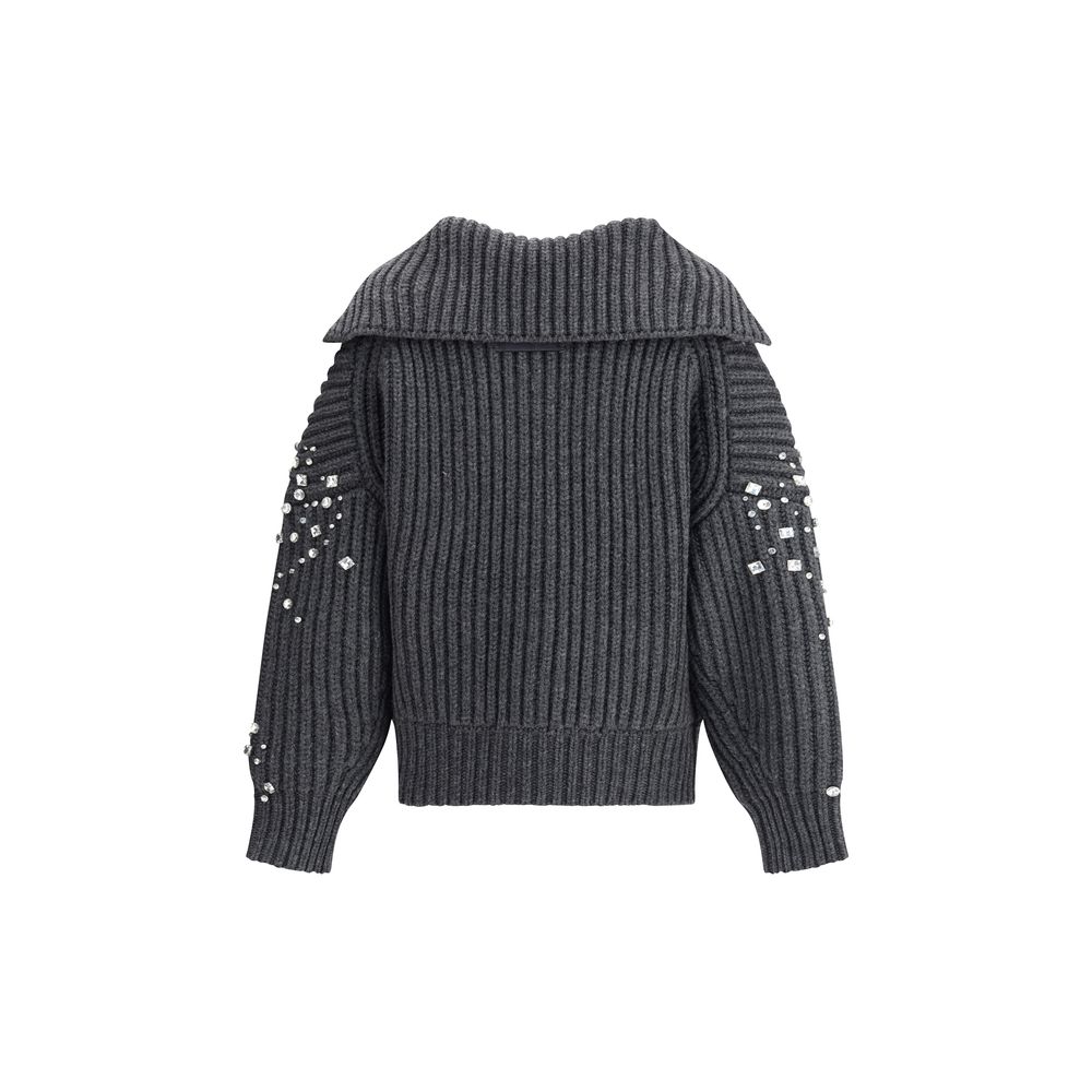 PINKO Rhinestones wool Cardigan by PINKO