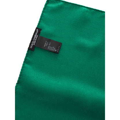 Dolce &amp; Gabbana Green Silk Pocket Square