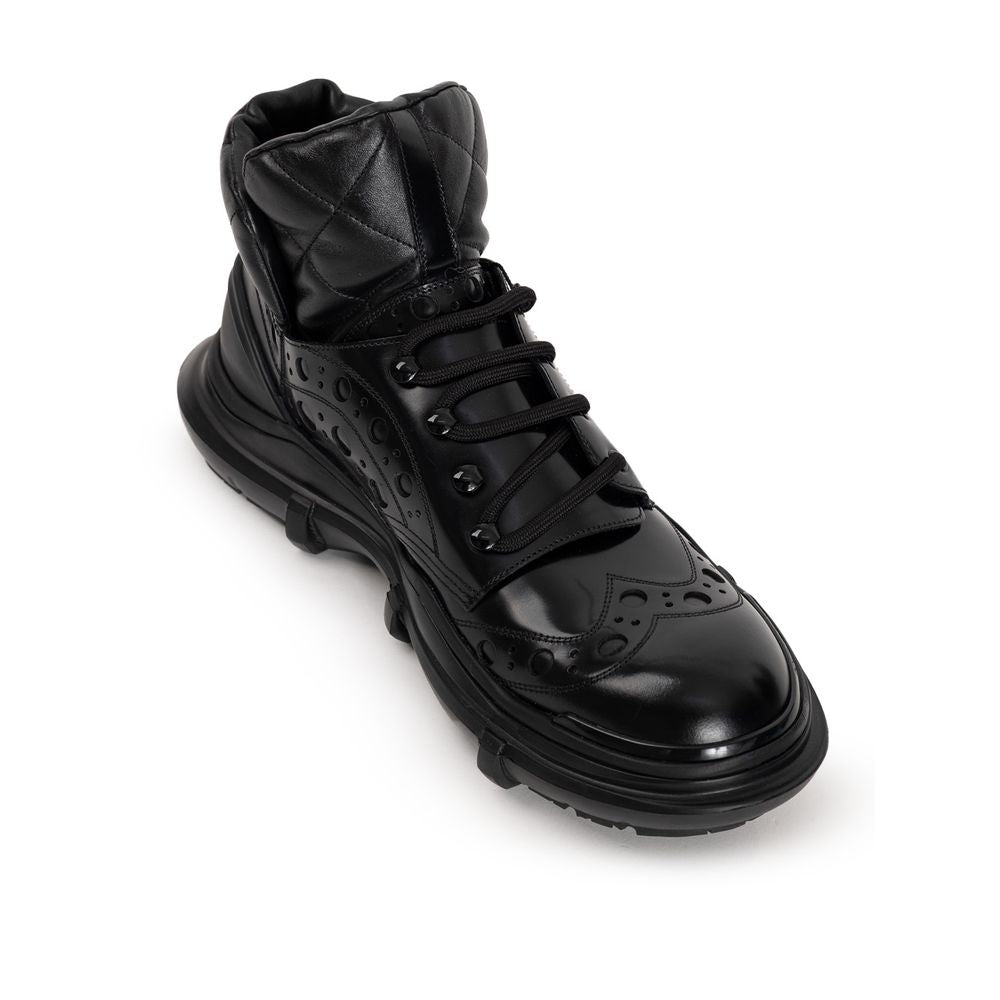 Dolce &amp; Gabbana Black Leather Oxfords And Derby