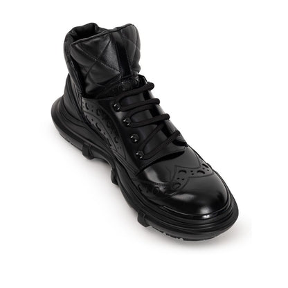 Dolce &amp; Gabbana Black Leather Oxfords And Derby