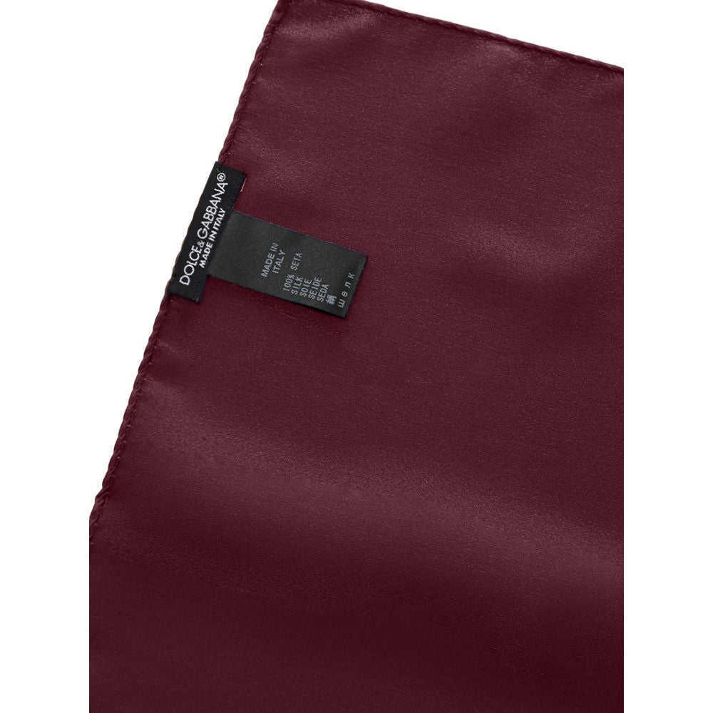 Dolce &amp; Gabbana Bordeaux Silk Pocket Square