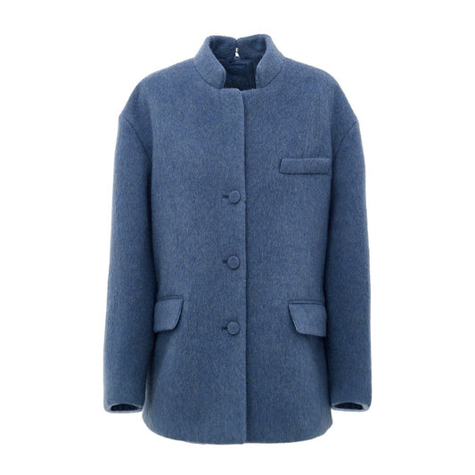 Gucci Light Blue Wool Jackets &amp; Coat