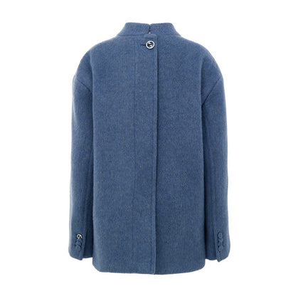 Gucci Light Blue Wool Jackets &amp; Coat