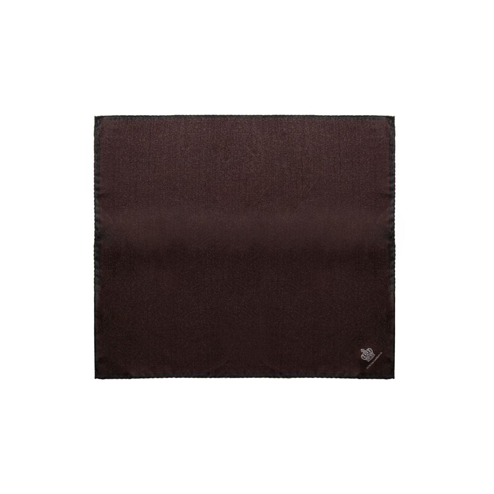Dolce &amp; Gabbana Brown Silk Pocket Square