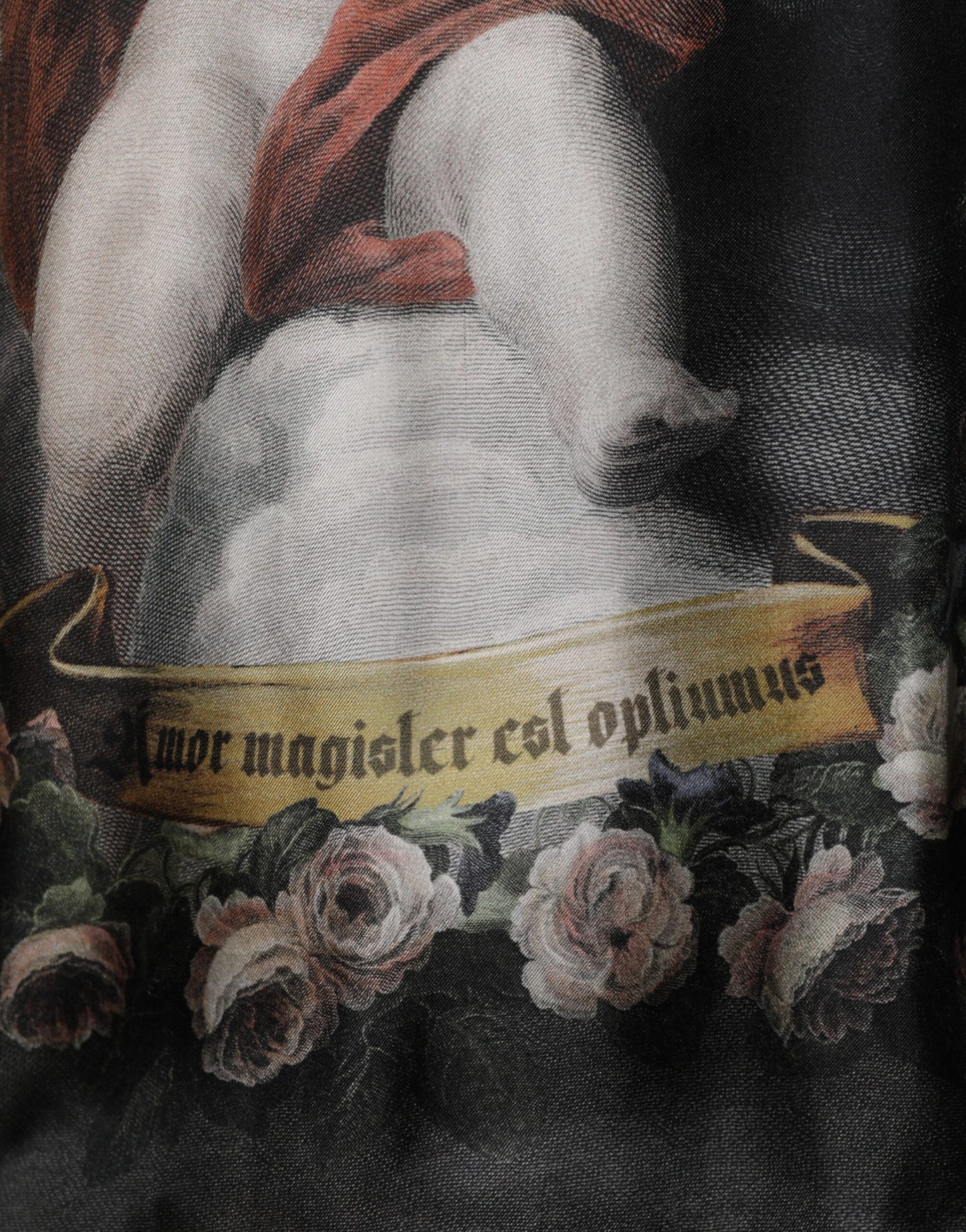 Dolce &amp; Gabbana Black Cashmere Cherub Print Baroque Sweater