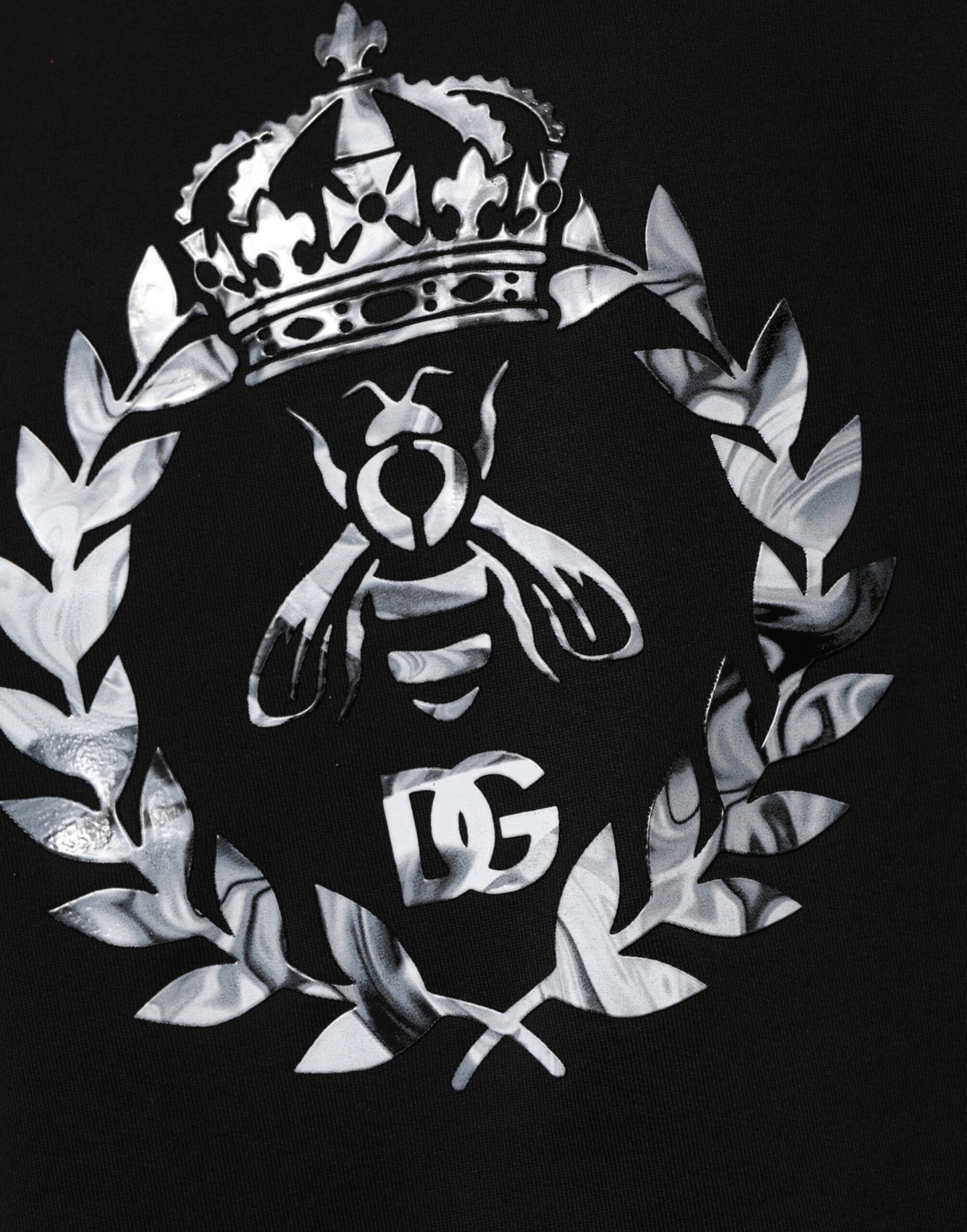 Dolce &amp; Gabbana Black Cotton DG Logo Crew Sweatshirt Sweater