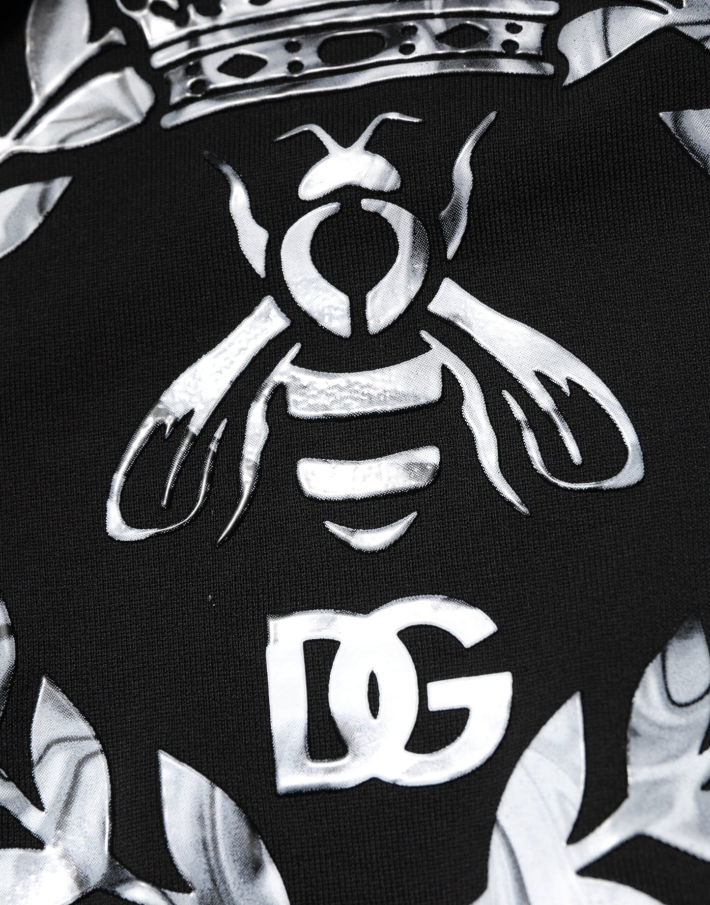 Dolce &amp; Gabbana Black Cotton DG Logo Crew Sweatshirt Sweater