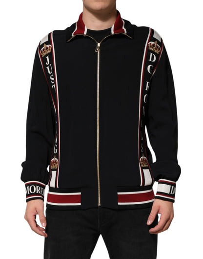 Dolce &amp; Gabbana Black DG King Full Zip Sweatshirt Sweater