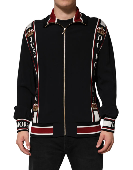 Dolce &amp; Gabbana Black DG King Full Zip Sweatshirt Sweater