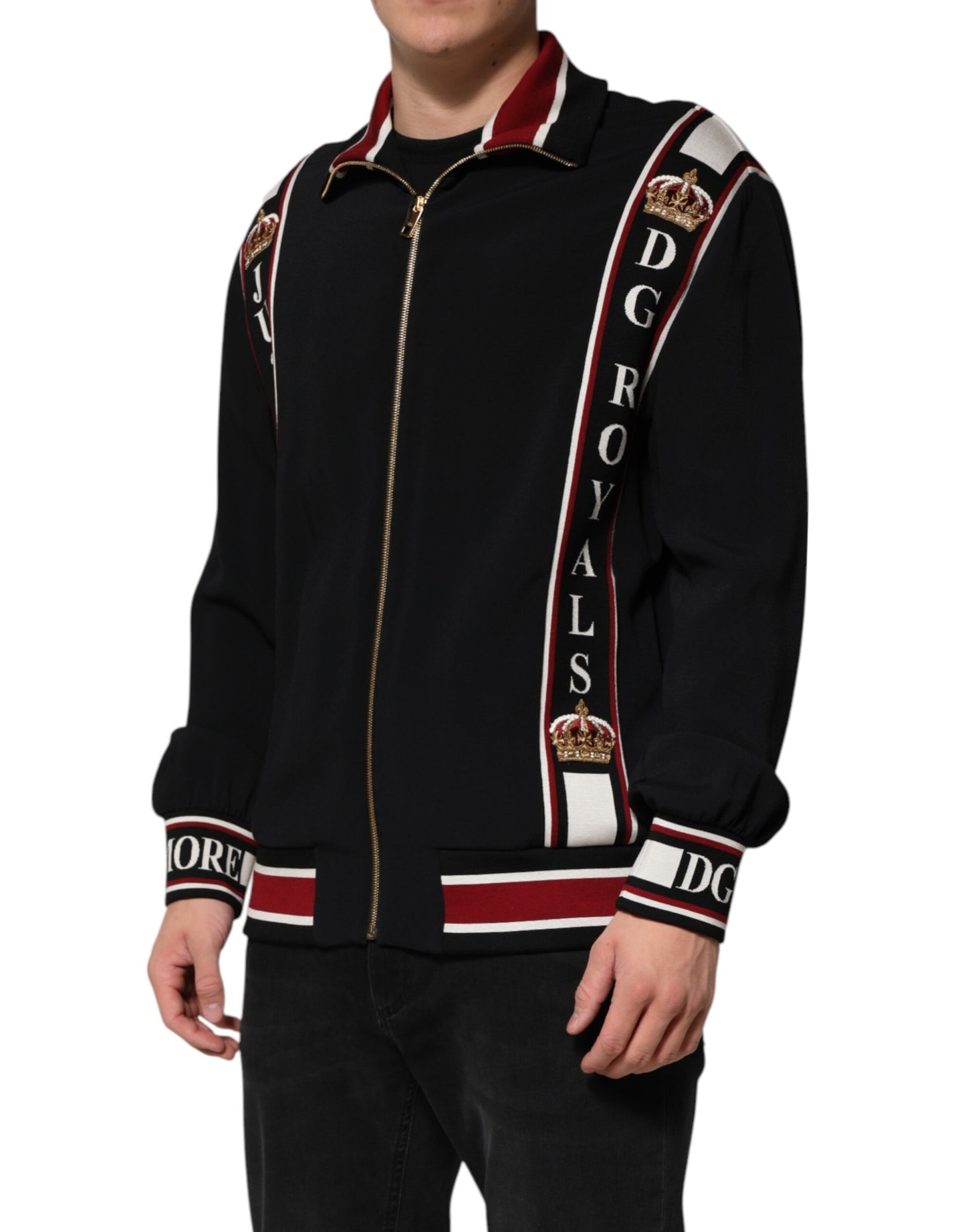 Dolce &amp; Gabbana Black DG King Full Zip Sweatshirt Sweater
