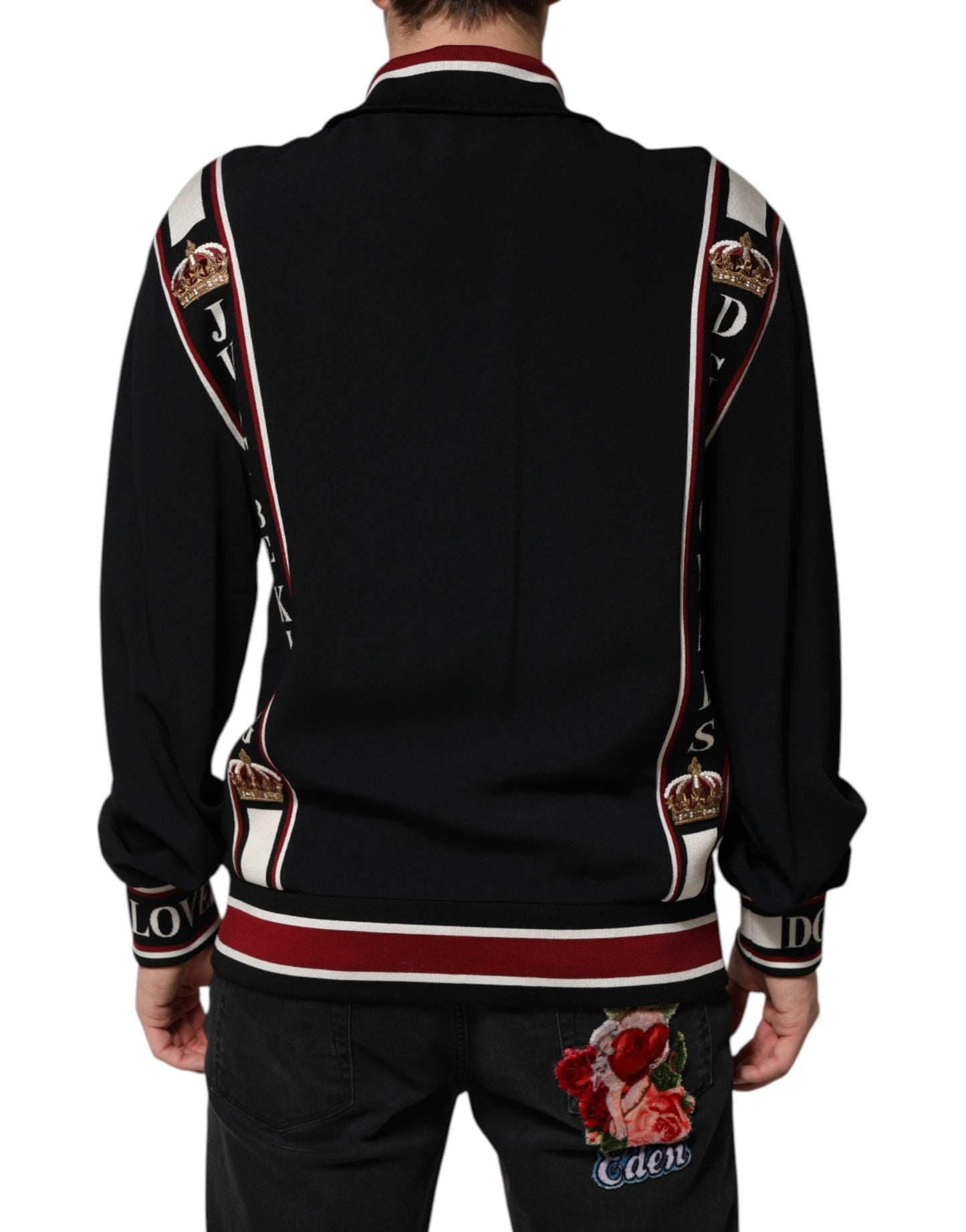 Dolce &amp; Gabbana Black DG King Full Zip Sweatshirt Sweater