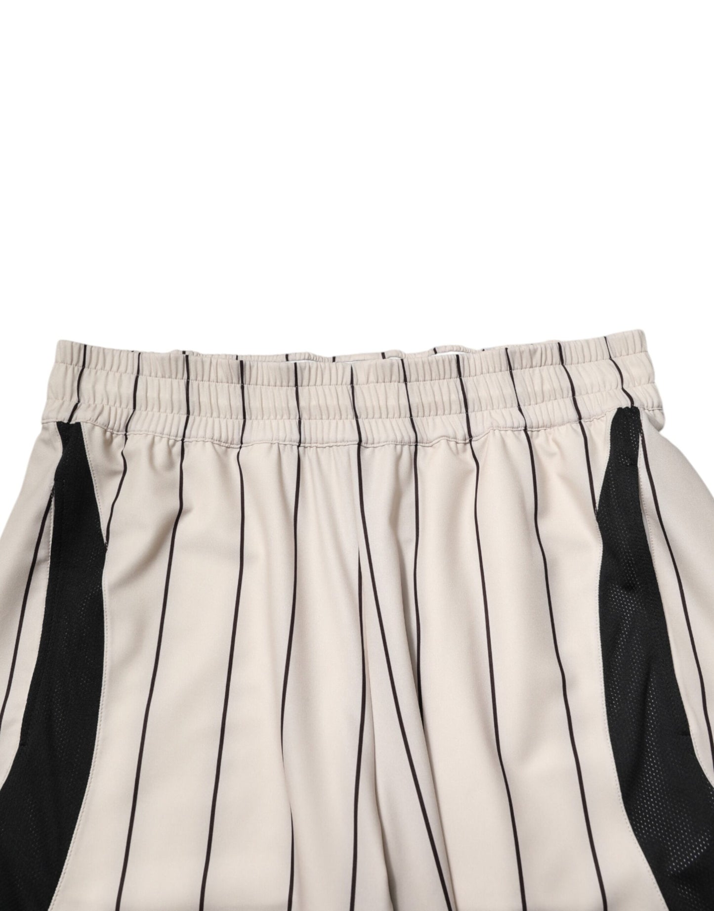 Dolce &amp; Gabbana Off White Polyester DG Logo Sweatshorts Shorts