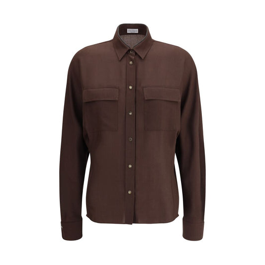 Chemise à col ornementé Brunello Cucinelli