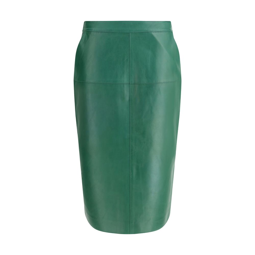 Jupe midi en cuir PAROSH