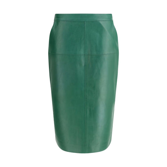 Jupe midi en cuir PAROSH