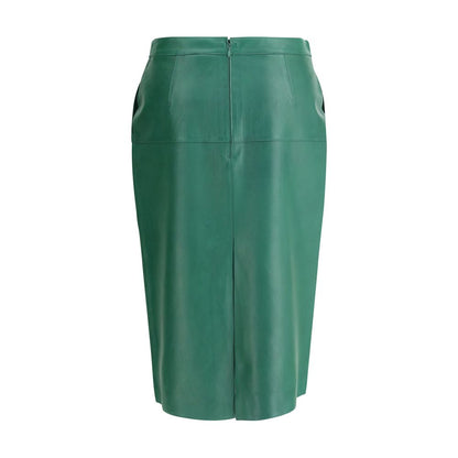 Jupe midi en cuir PAROSH