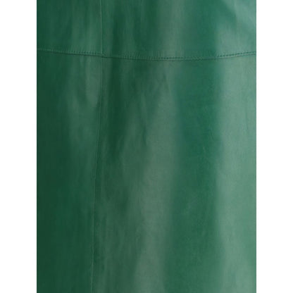 Jupe midi en cuir PAROSH