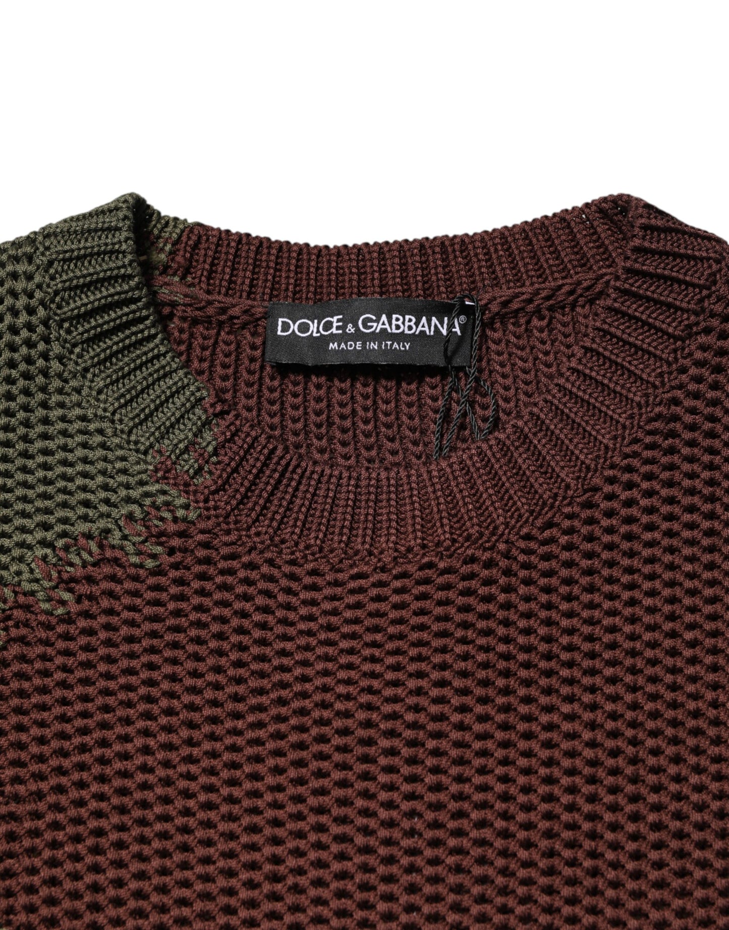 Dolce &amp; Gabbana Multicolor Cotton Abstract Men Pullover Sweater