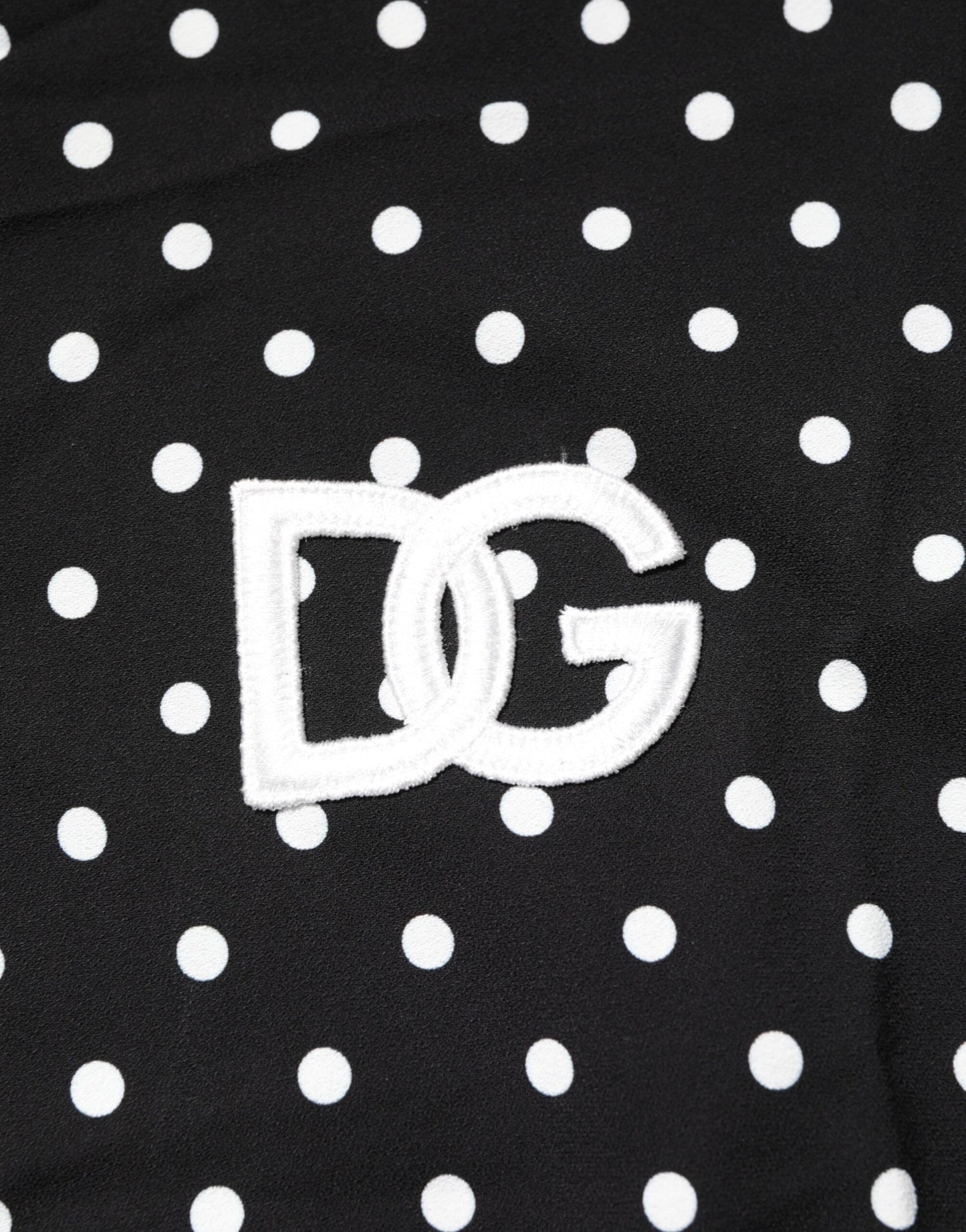 Dolce &amp; Gabbana Black Polka Dot Short Sleeves Collared Polo T-shirt