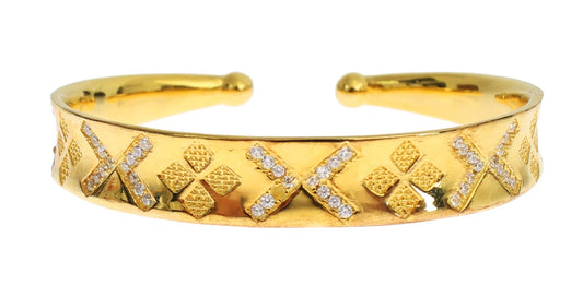 Bracelet élégant Nialaya en argent plaqué or et zircons cubiques