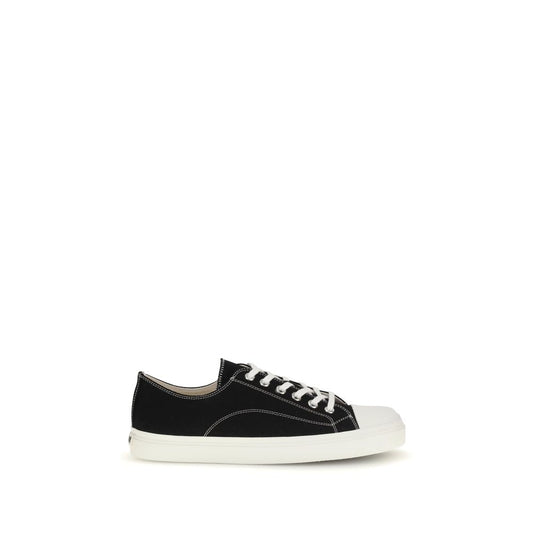 Moschino Canvas Sneakers Cotton Upper Rubber Sole Lace Up
