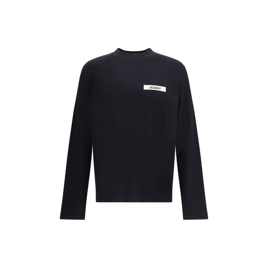 Jacquemus Cotton Long Sleeve Jersey Monogram Patch Natural