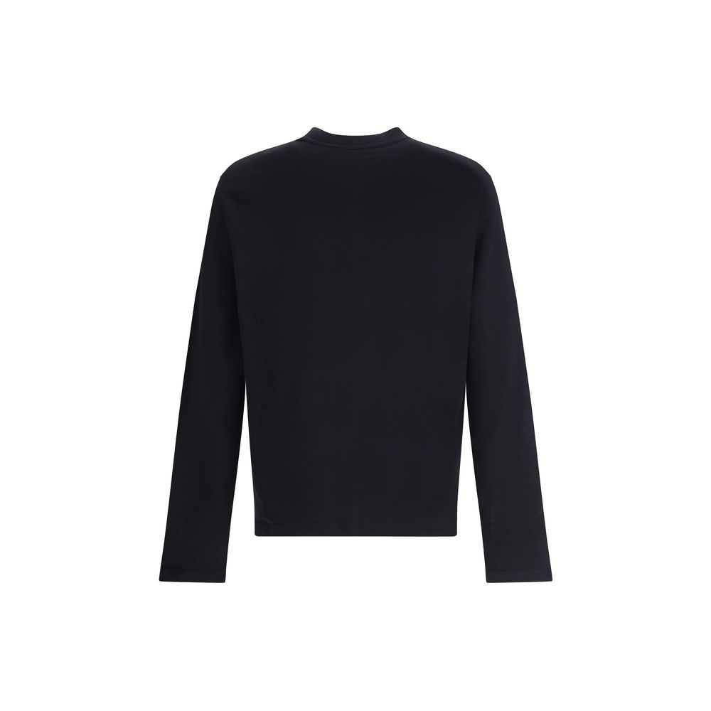 Jacquemus Cotton Long Sleeve Jersey Monogram Patch Natural