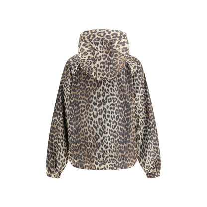 Ganni Leopard Raincoat Jacket