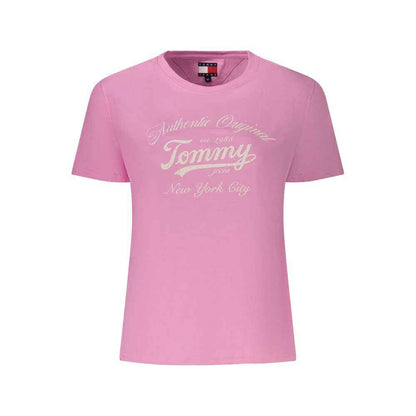 Tommy Hilfiger Pink Cotton Women T-Shirt