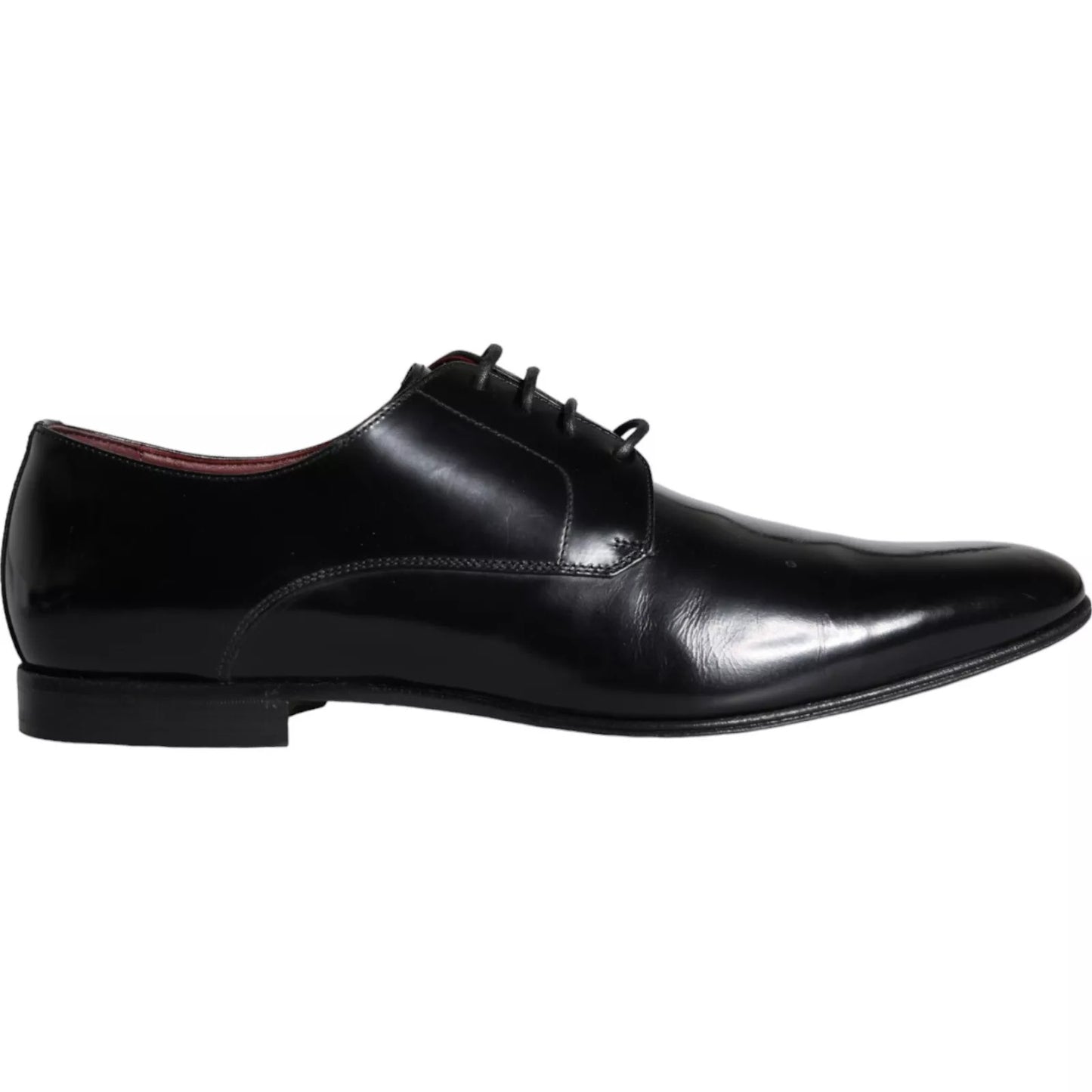 Dolce &amp; Gabbana Black Calfskin Leather Derby Shoes