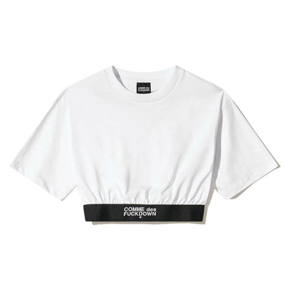 Comme Des Fuckdown White Cotton Tops &amp; T-Shirt