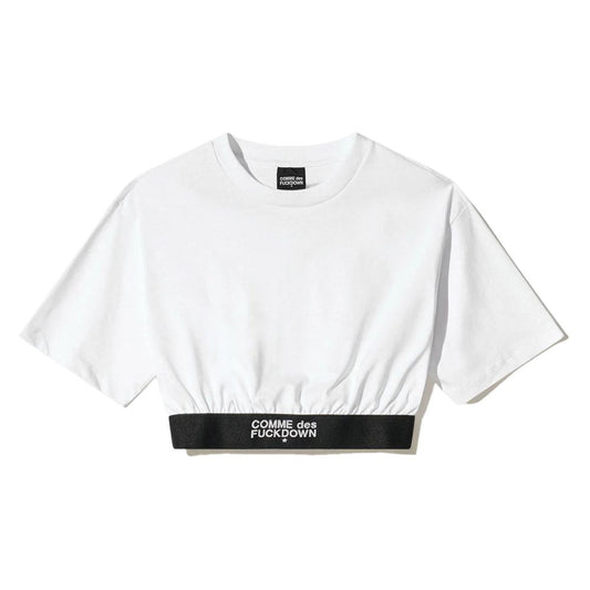 Comme Des Fuckdown White Cotton Tops &amp; T-Shirt