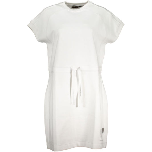 Napapijri White Cotton Dress by Napapijri