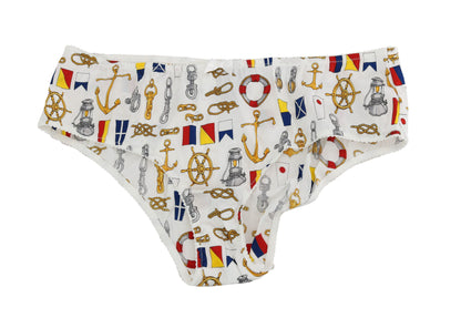 Dolce &amp; Gabbana Underwear Sailor Print Silk Bottoms