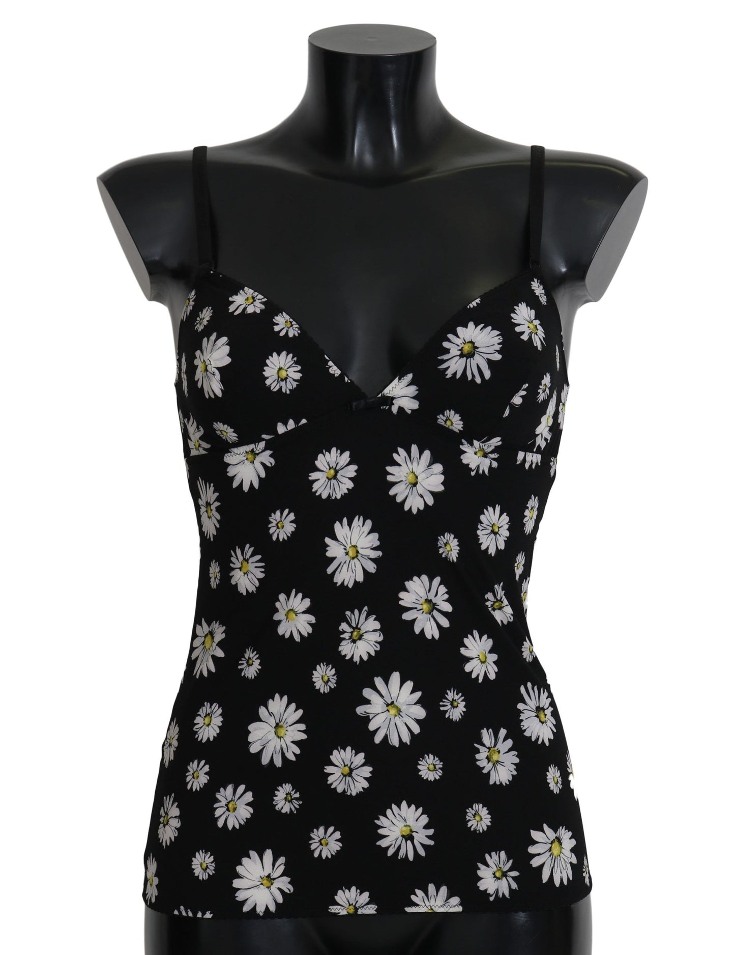 Robe chemise élégante en dentelle à fleurs noires Dolce &amp; Gabbana