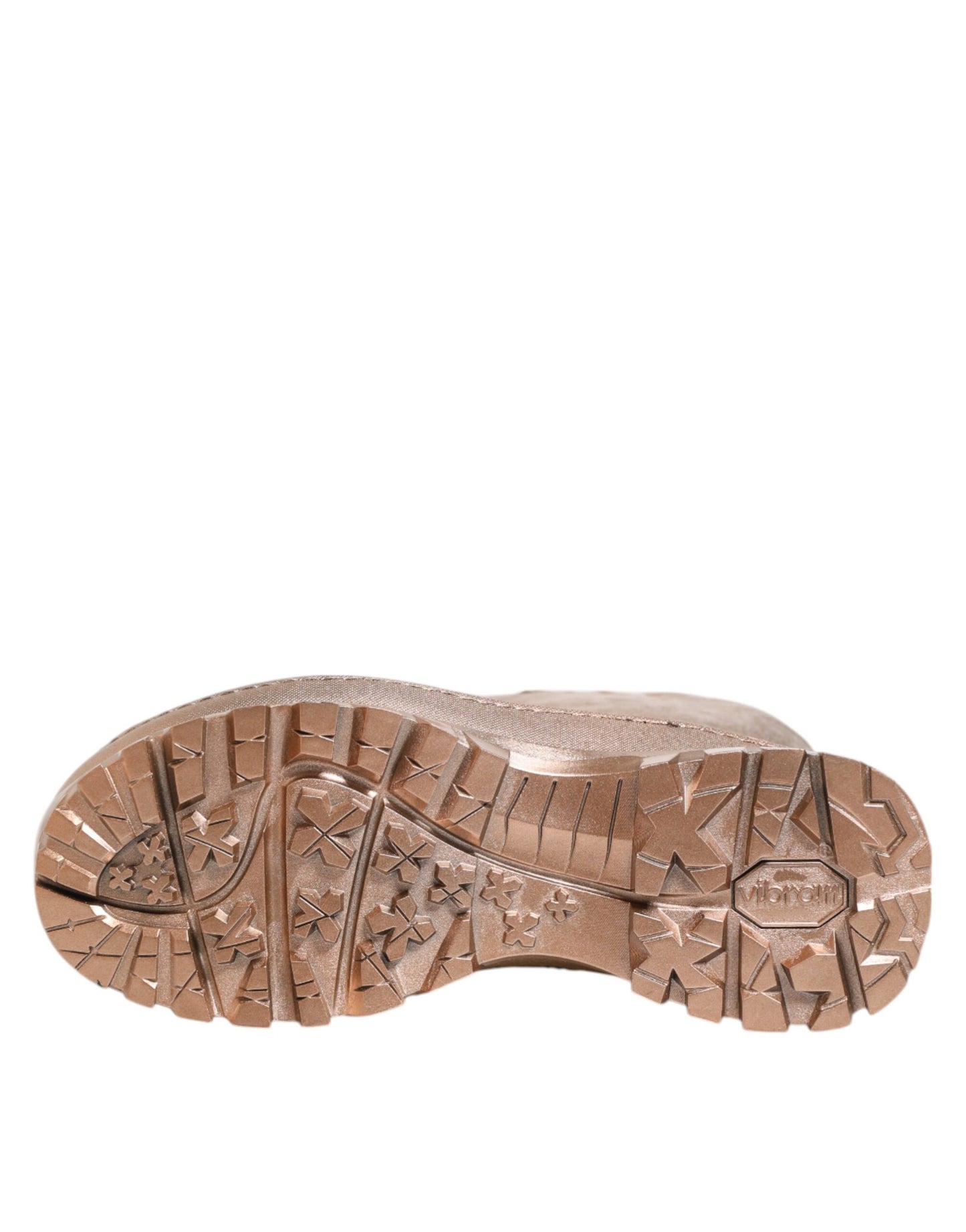 Dolce &amp; Gabbana Rose Gold Rubber Pull On Rain Boots Shoes